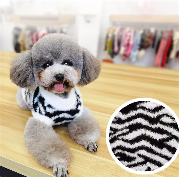 Knitted Striped Dog Costume Clothing Sweater