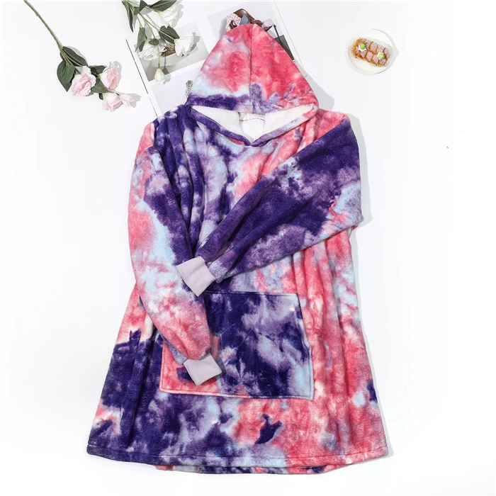 Custom tie-dye Lazy TV blanket