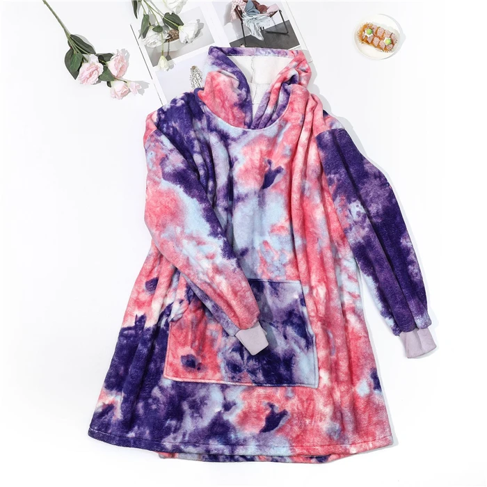 Manufacturers customized cross-border tie-dye lazy blanket