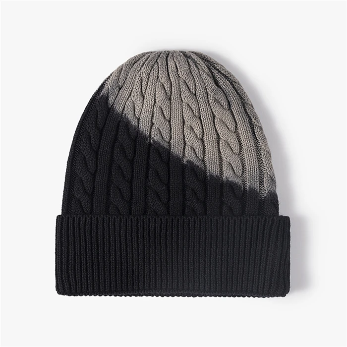 Cable flanged beanie knitted hat Cable flanged beanie knitted hat