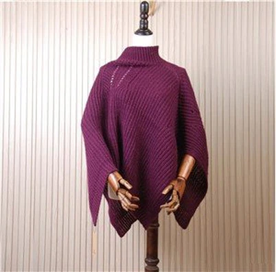 Women Knit Poncho