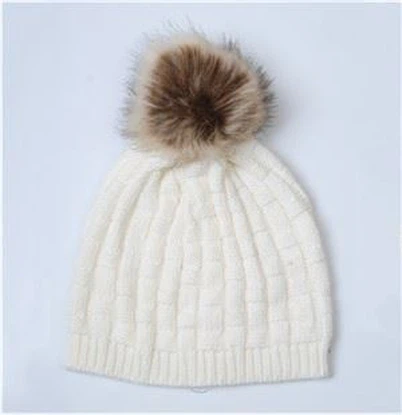 Beanie With Fur Pom Pom