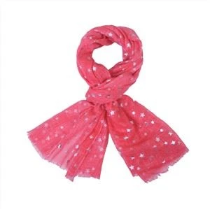 Polyester Scarf Ironed With Silver
