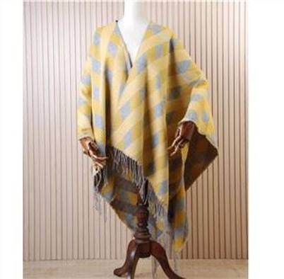 Women's Acrylic Blanded Woven Poncho