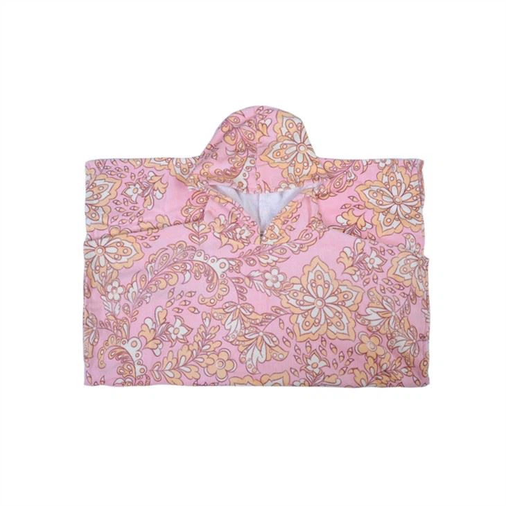 Printed Cotton Poncho Beach Towel
