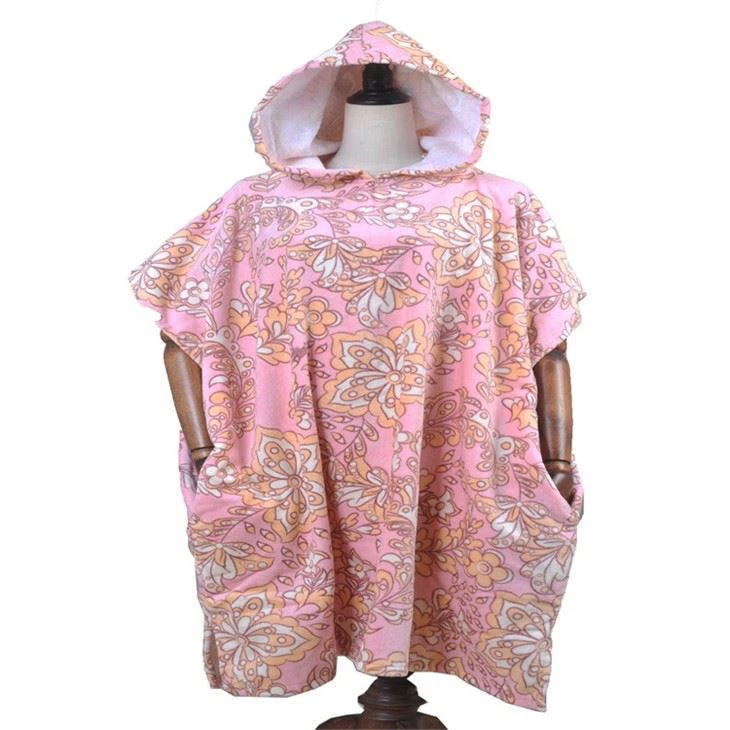 Printed Cotton Poncho Beach Towel