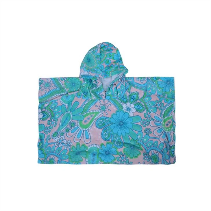 Quick Dry Printed Hooded Beach Poncho