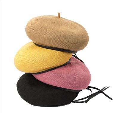 Ladies Pure Color Beret Hats