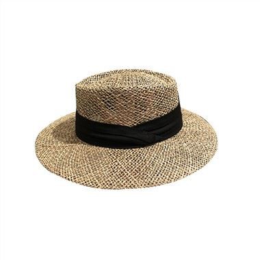 Woman Flat Top Straw Hat