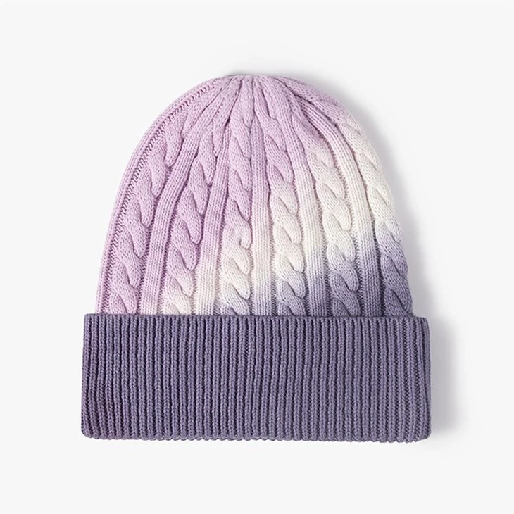 Men's And Women's Tie Dye Knitted Beanie Hat