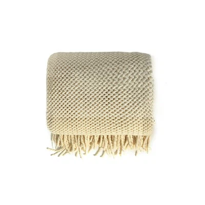 Tassels Decorative Knitted Throw Blanket