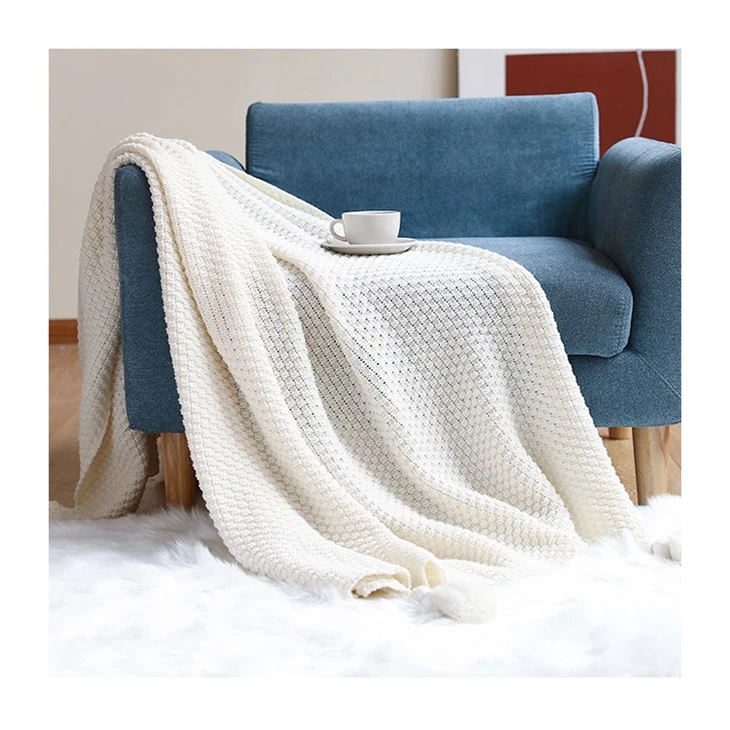 Sofa Knit Tassels Throws Blanket