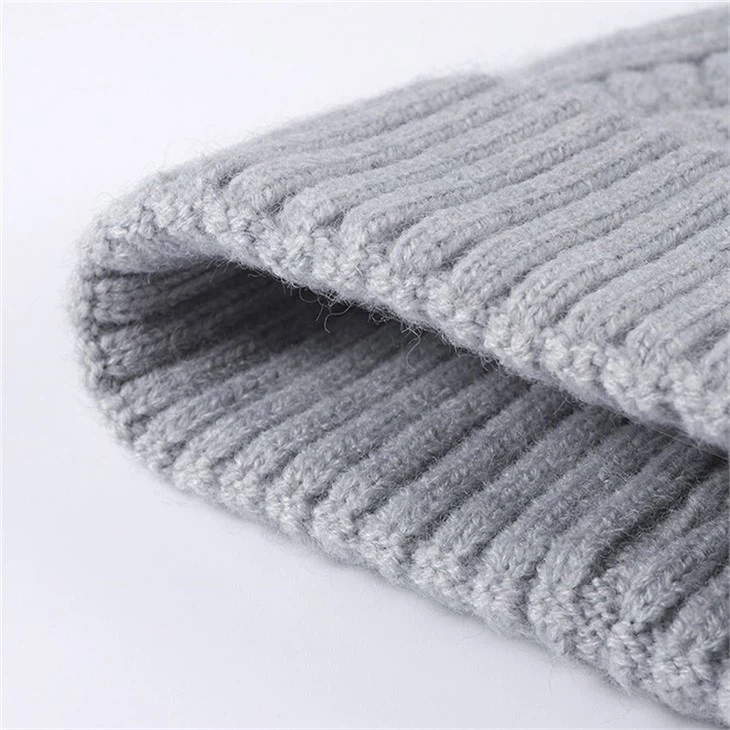 Unisex Solid Color Domed Twist Knitted Hat