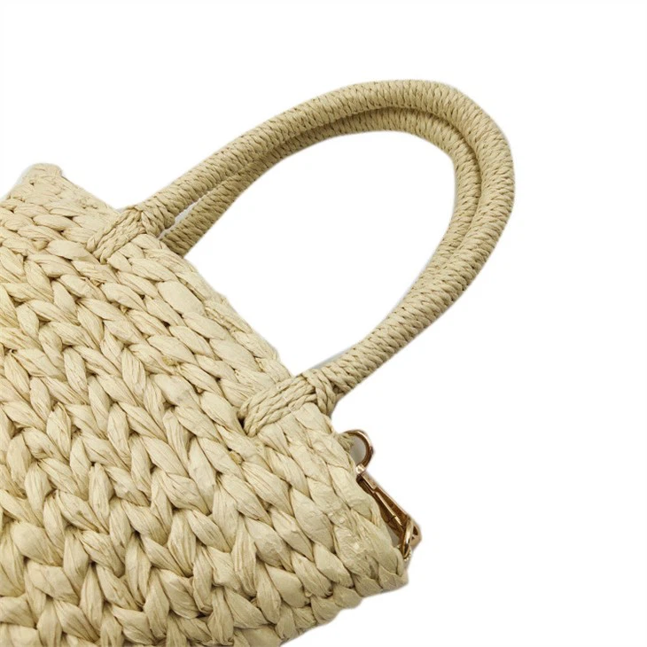 Womens Straw Beach Tote Bag